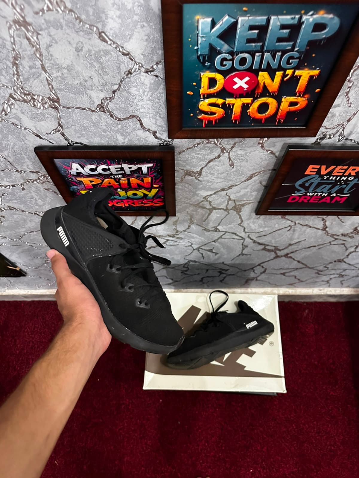 Puma black sneakers